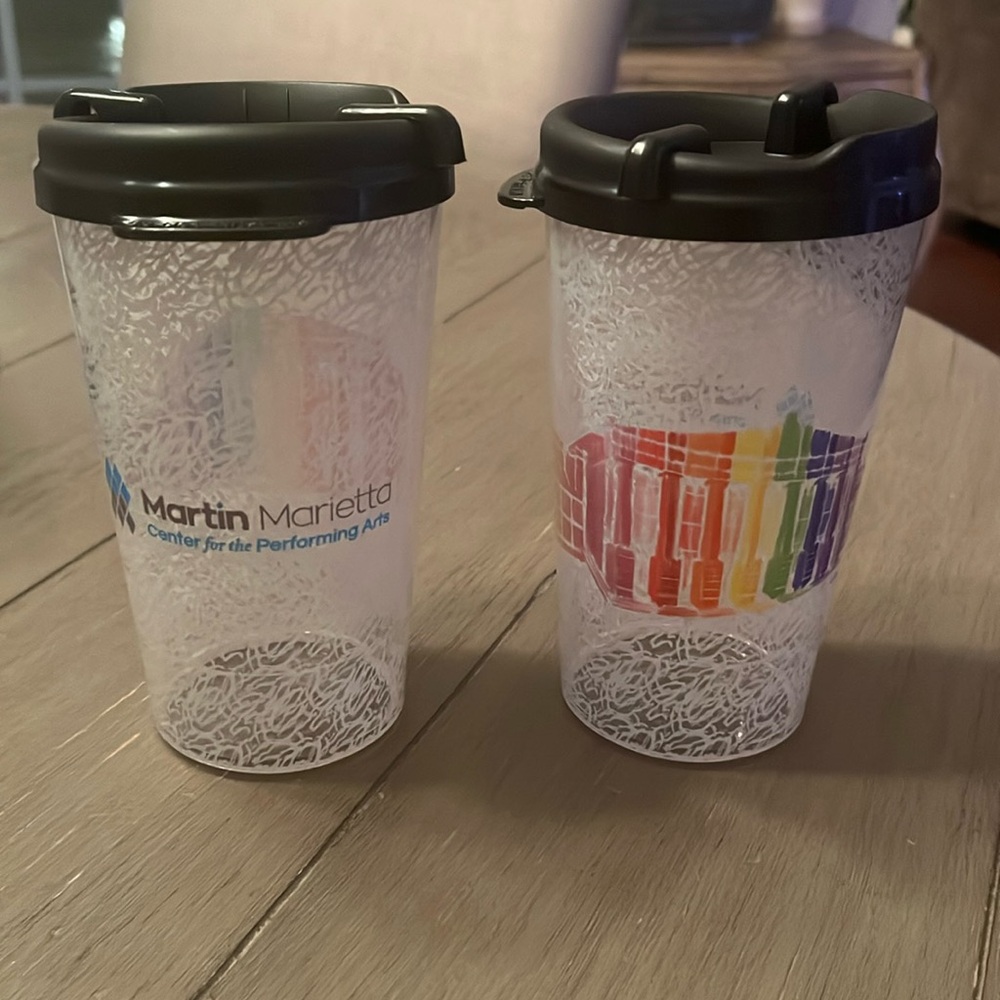 Martin Marietta, Cups with Lids, Set of 2